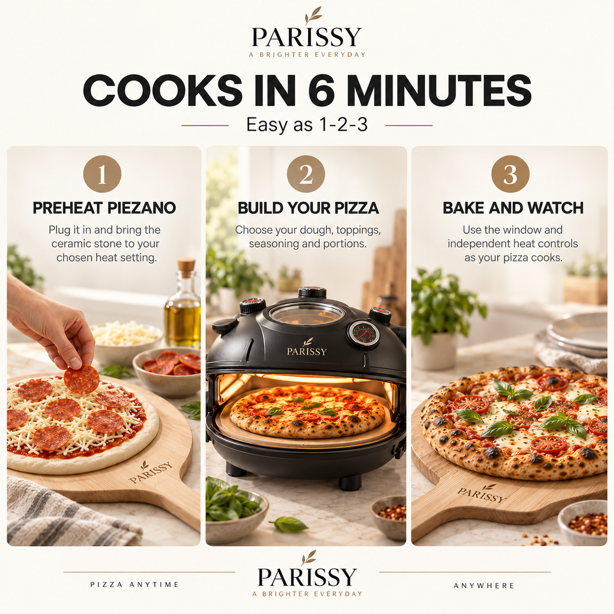 Piezano by Parissy™ - Home Pizza Oven